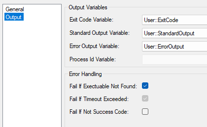Windows Command Task Output